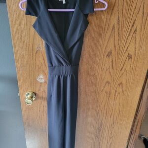 Charlotte Russe Black V-Neck Jumpsuit